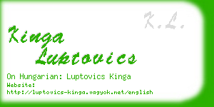 kinga luptovics business card